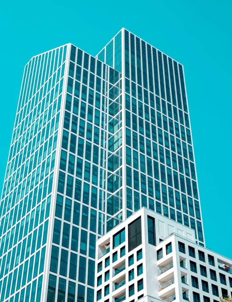 low angle photo of white building