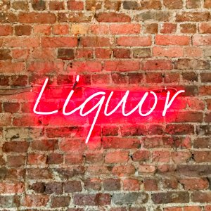 red liquor neon decor photo