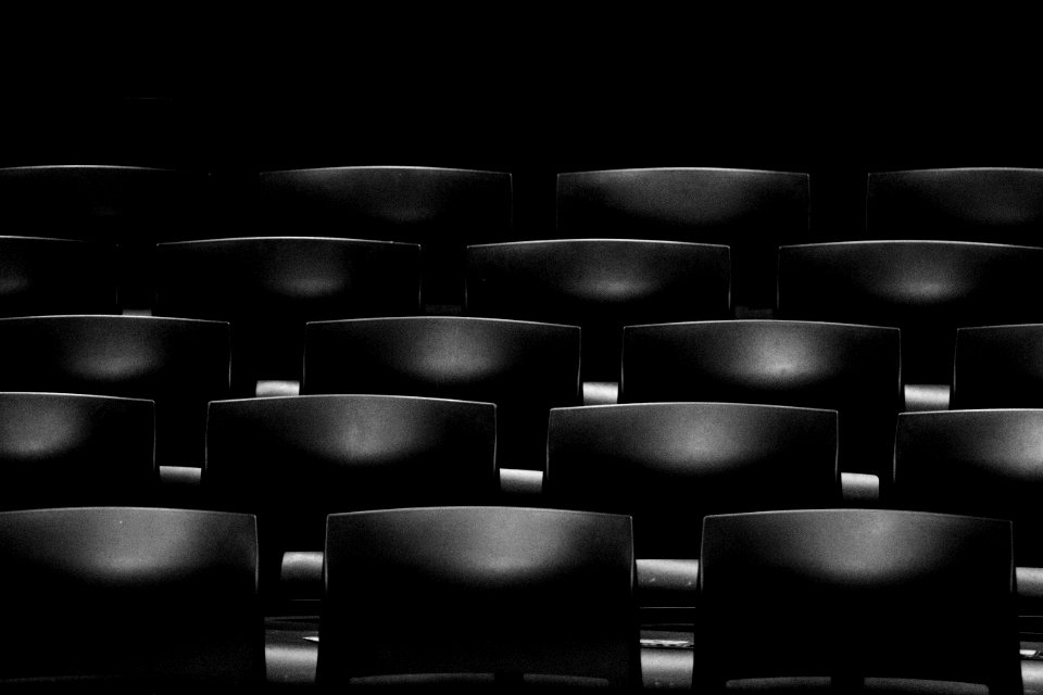 gray cinema chair formation