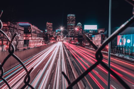 time-lapse photography of road photo