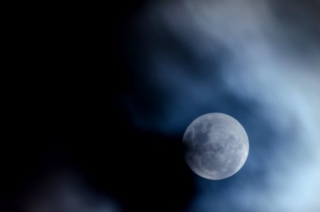 photo of moon and clouds