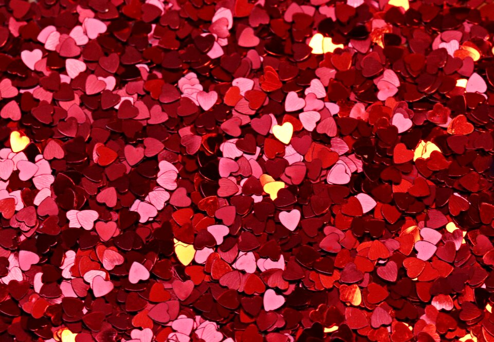 Red red heart sparkle