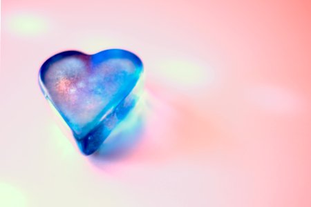 closeup photo of blue heart photo