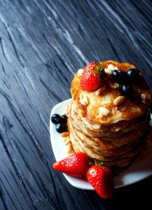 pancakes with fruits photo