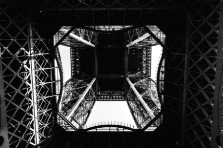 grayscale photo of tower photo