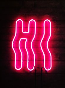 pink hi neon signage photo