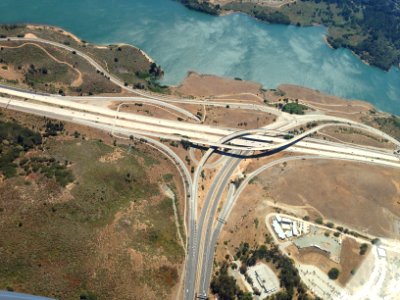 aerial photography of highway photo