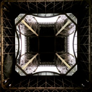 worm's eye view photography of steel structure photo