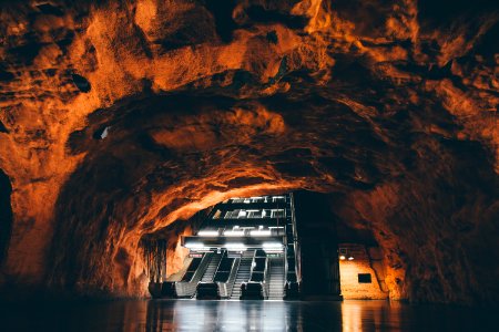 cave with escalator photo