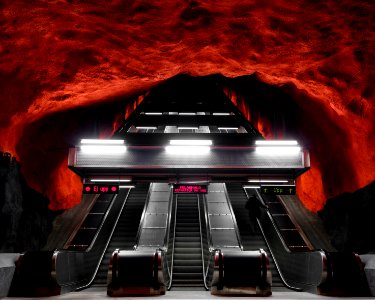 escalator in cave photo