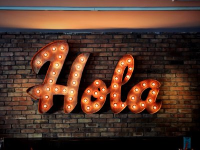 Hola LED signage photo