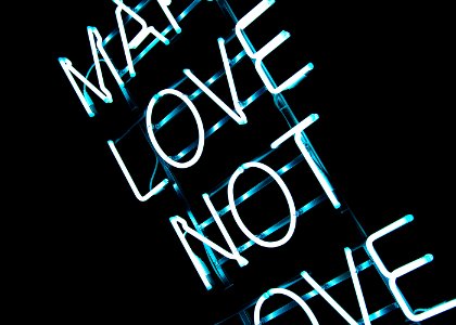 white neon light signage