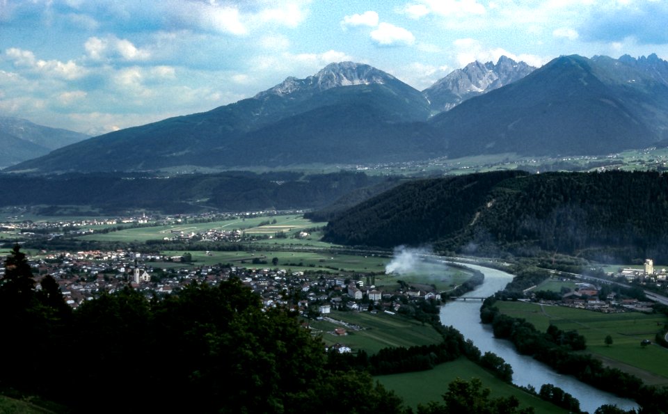 aerial photography of mountains and river
