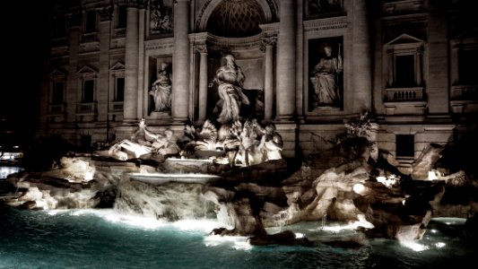 Roma, Italy, Trevi fountain photo