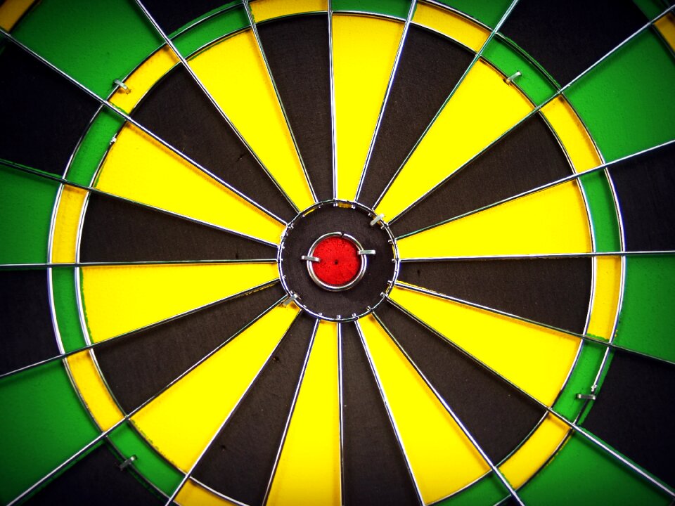 Dartboard aim focus
