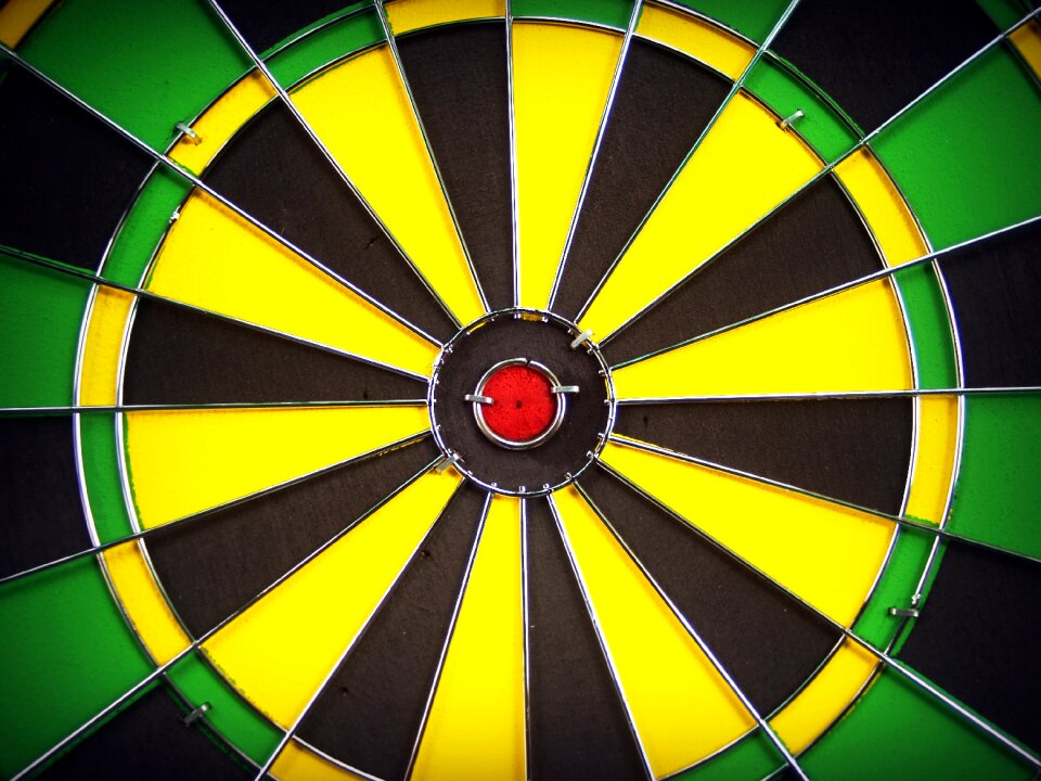 Dartboard aim focus photo