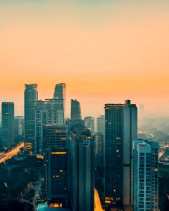 high angle photo of cityscape