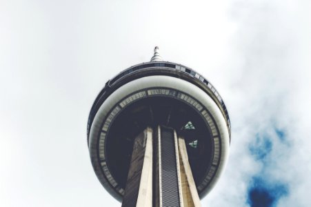 white Space Needle in low-angle photography under white skly photo