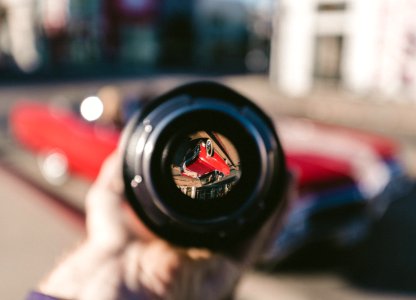 selective focus photography of round LED lens photo