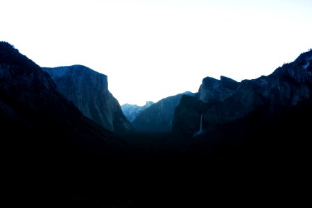 silhouette photo of mountain alps photo