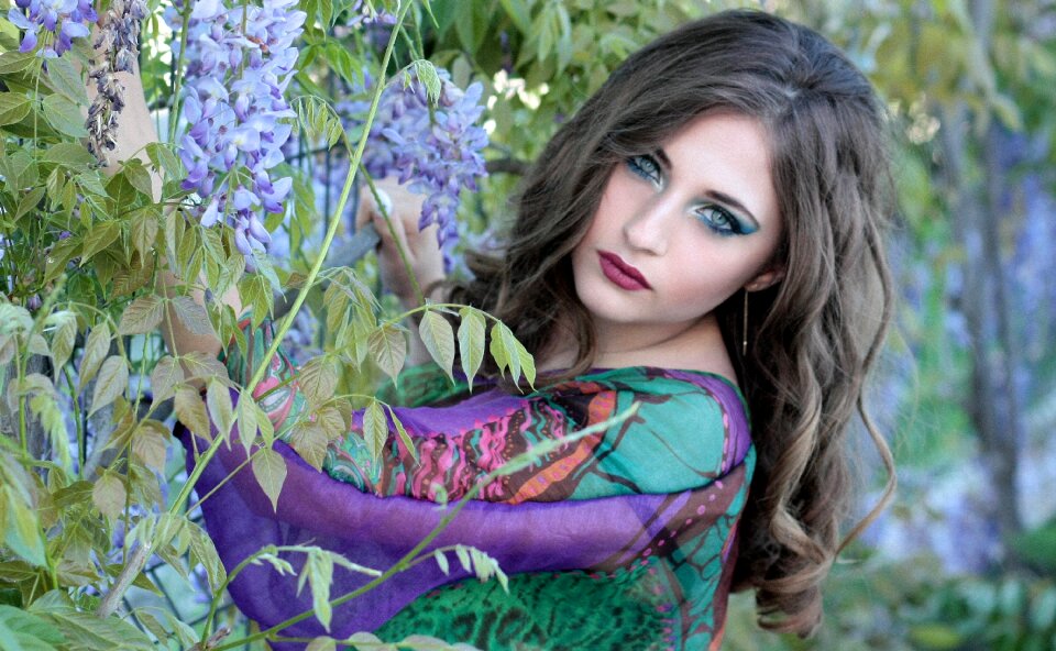 Blue eyes beauty portrait