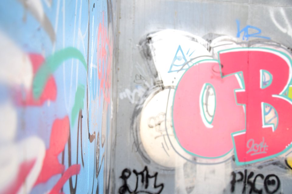 assorted-color graffiti