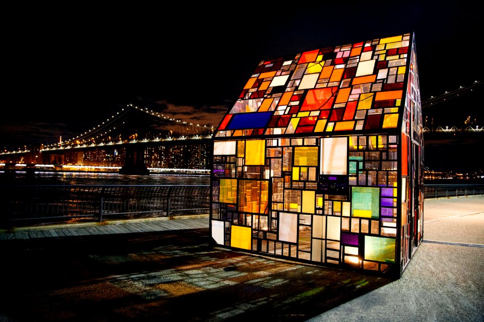 multicolored mosaic hpuse