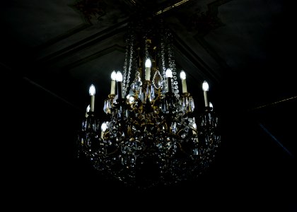 lighted crystal uplight chandelier