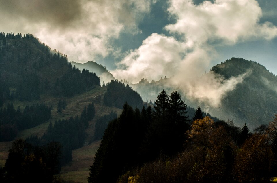 Landscape clouds fog