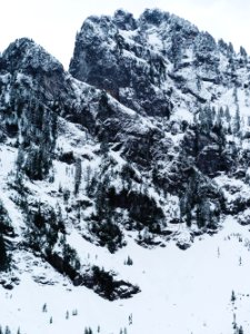 snow covered mountain photo