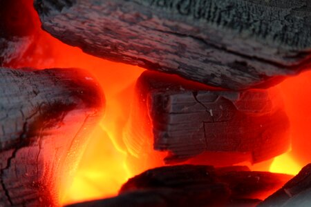 Glow charcoal heat photo