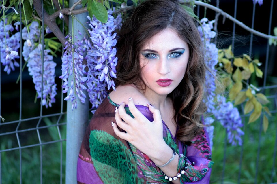 Blue eyes beauty portrait