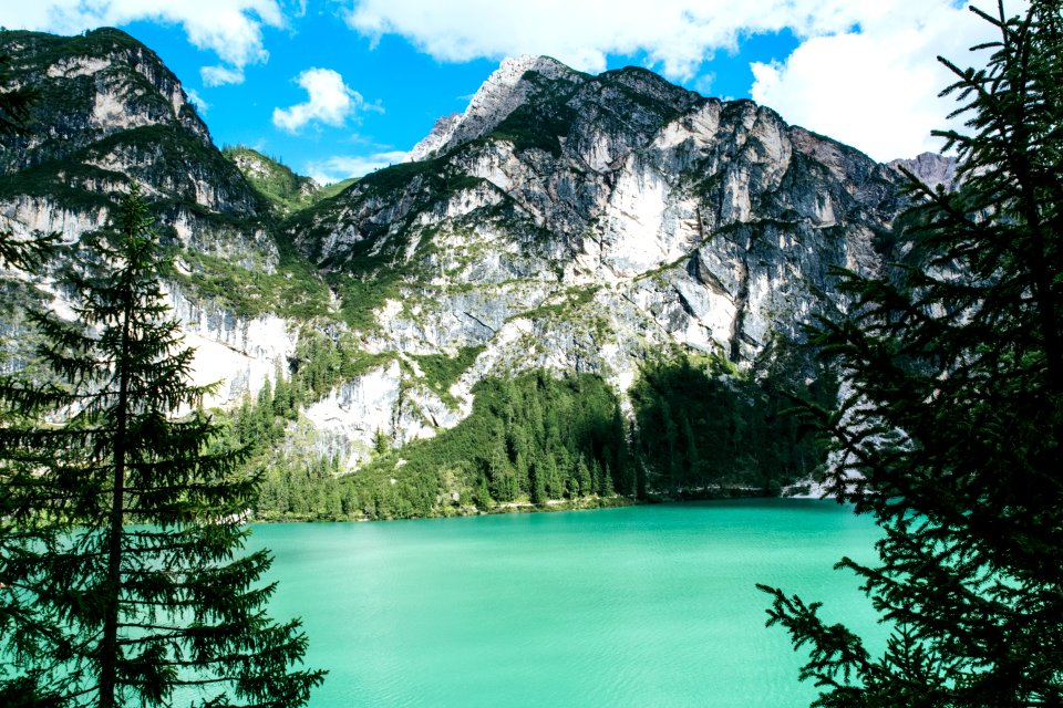 body of water near moutain