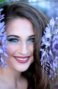 Blue eyes smile beauty