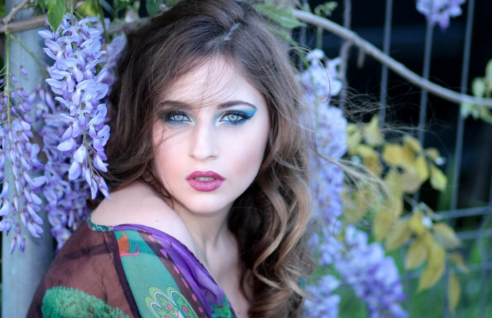 Blue eyes beauty portrait