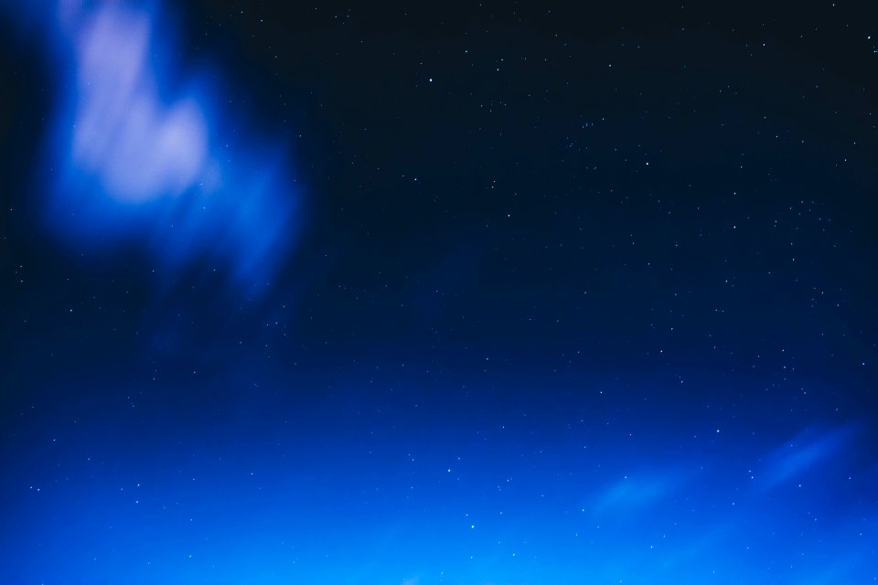 dark blue skies with stars