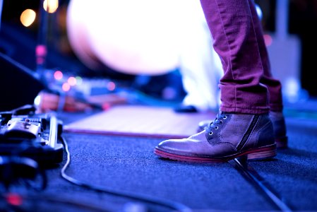 pair of brown leather shoes photo