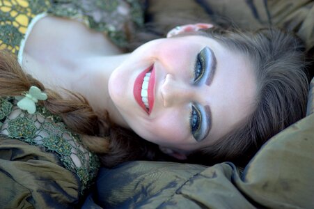 Blue eyes smile joy