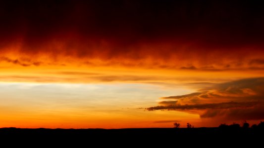 over the horizon photography during sunset