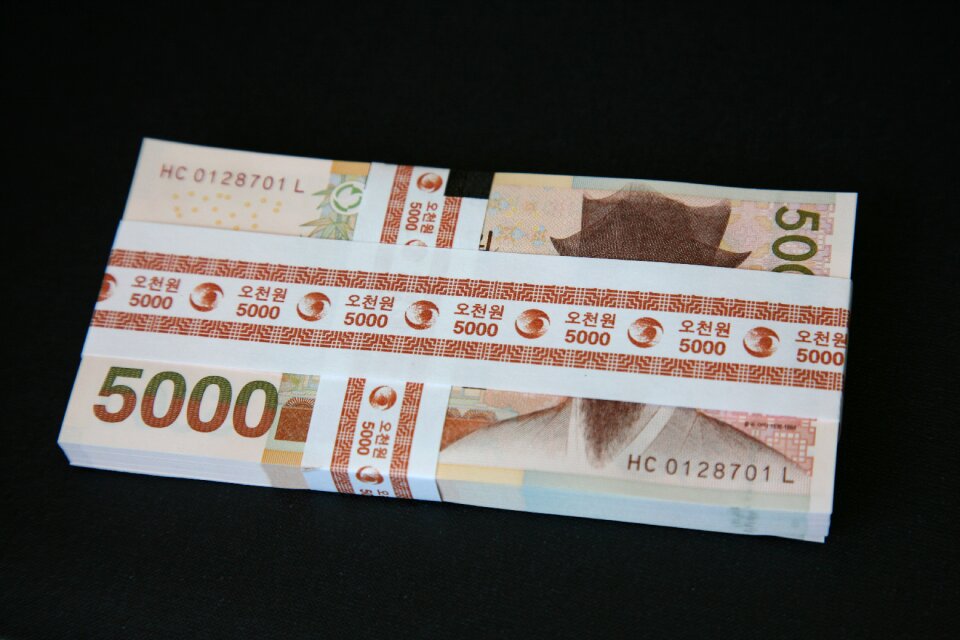 5000 usd five thousand usd korea money