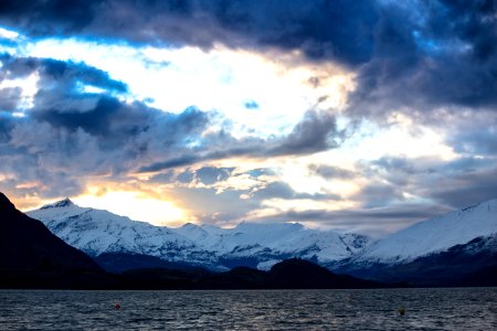 Wanaka, New Zealand, Sunset photo