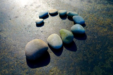 Stones, Sunlight, Low light photo