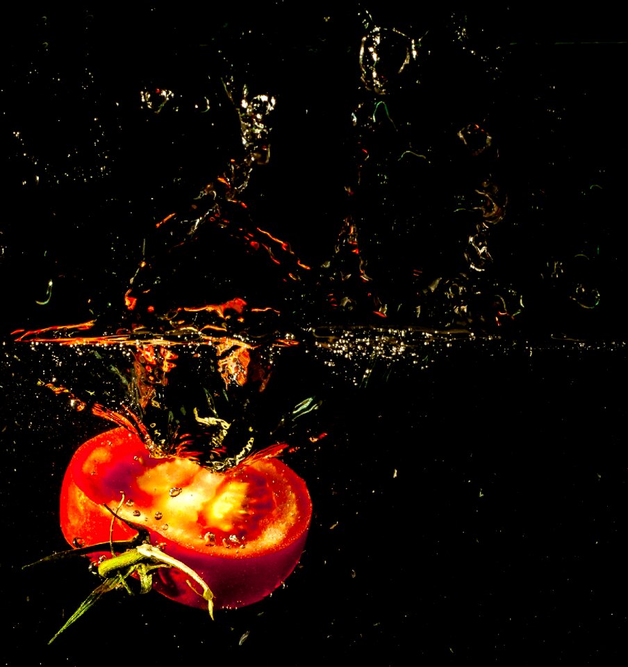 Red fruits wet