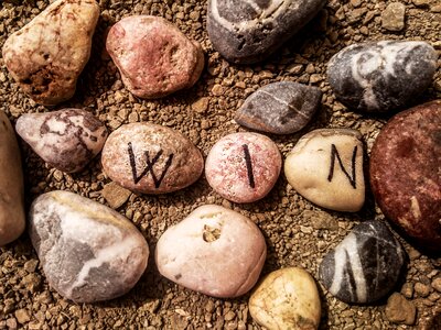 Up close sand small stones photo