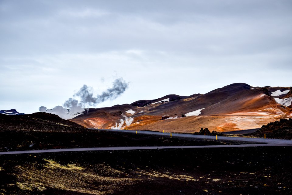view of highway road and mountains