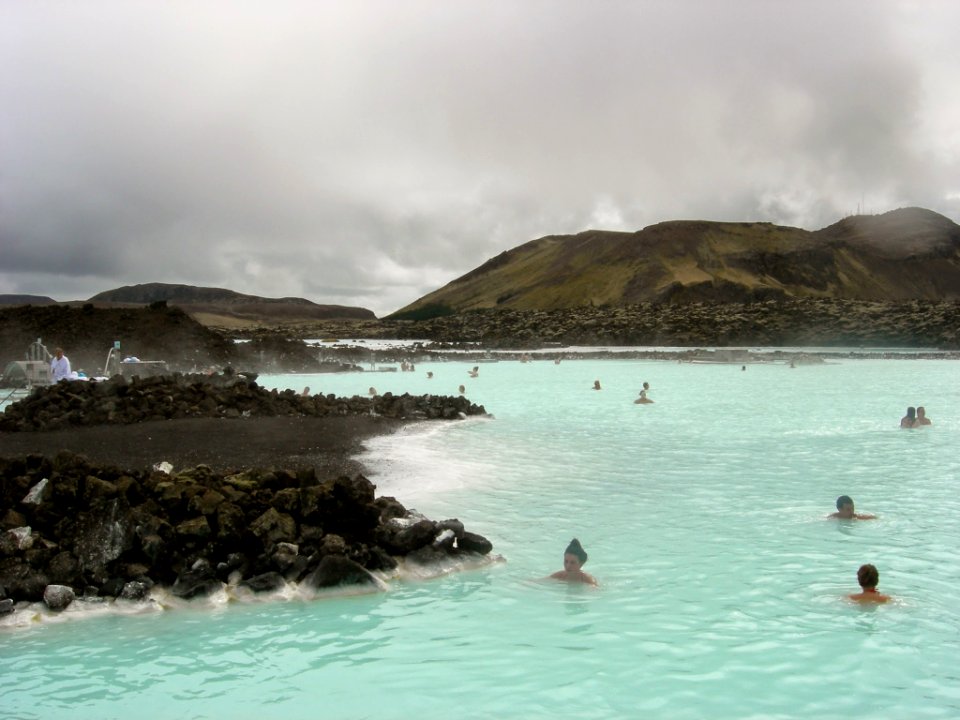 Blue lagoon, Iceland, Mountains