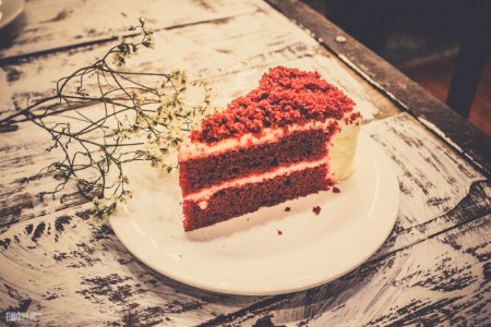 Coffee time, Red velvet, Food photo
