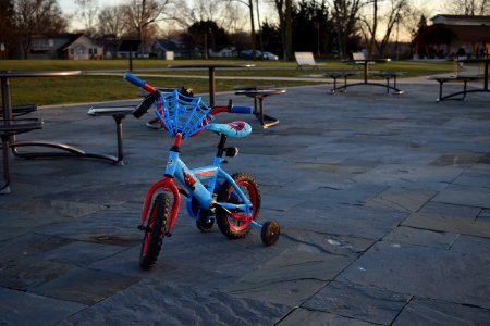 Urban parks, Spiderman bicycle