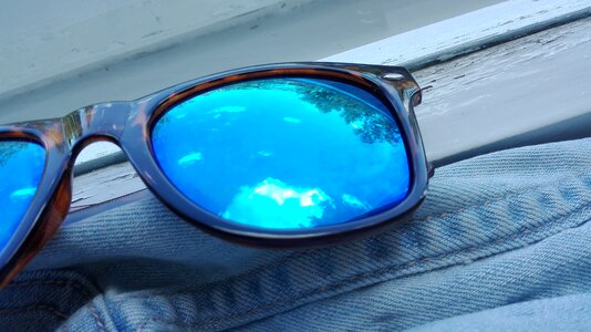 Glasses summer reflection