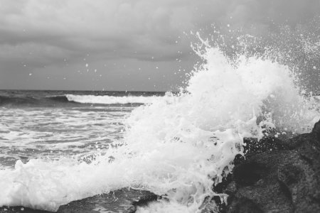 Black white, Moody, White water photo